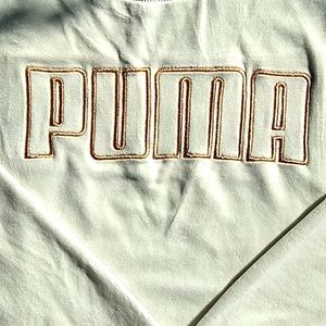 Puma Ladies Velour Pullover Top Cream Small